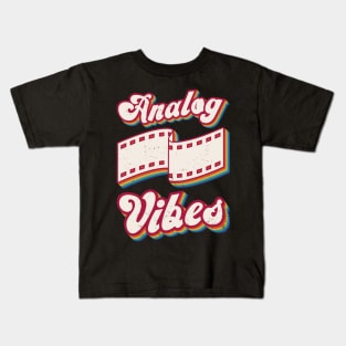 Retro Photographer Vintage Analog Vibes Kids T-Shirt